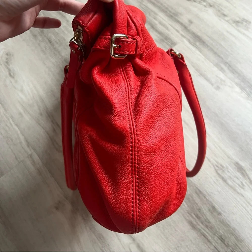 kate spade Red Leather Satchel with Top Shoulder Handles